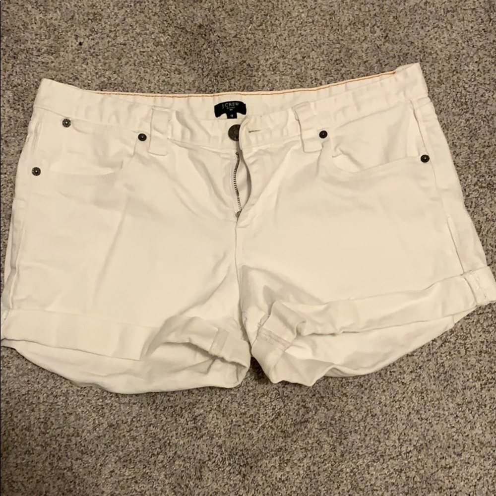 J.Crew white denim jean shorts